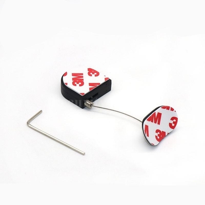 D-förmiger Mini Anti Theft Retractable Pull-Kasten mit gummiartigem Metallplattenende